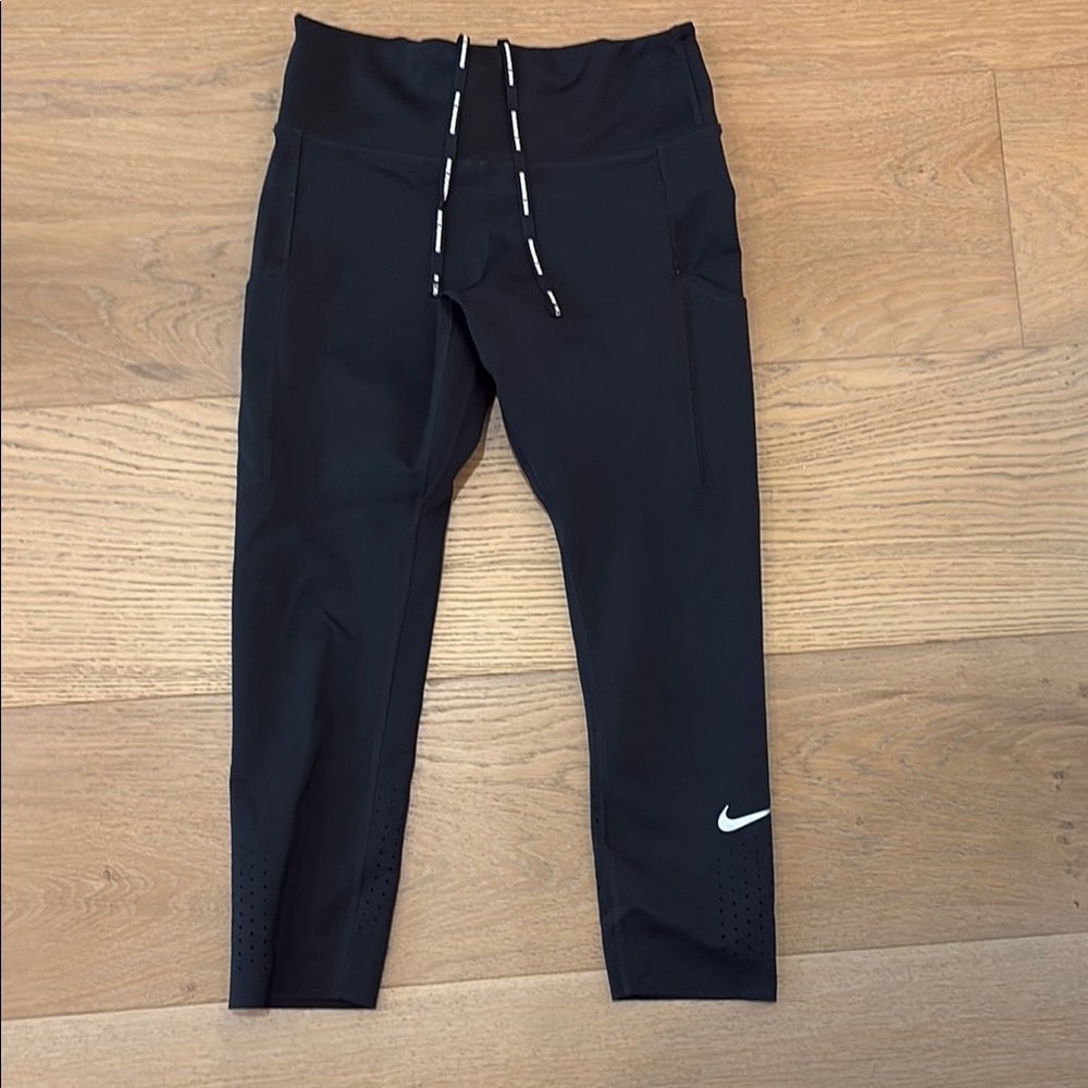 Nike Black Leggings with White Logo